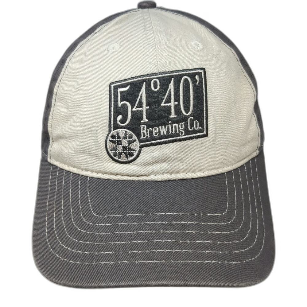 Brewery Branding Co Snapback Hat Gray One Size Two Tone Washougal WA Craft Beer